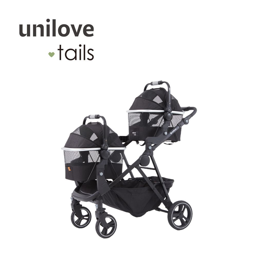  unilove.tails 英國 Dlxtour好好推雙籃寵物推車-雙小提籃組合