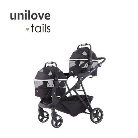 unilove.tails 英國 Dlxtour好好推雙籃寵物推車-雙小提籃組合