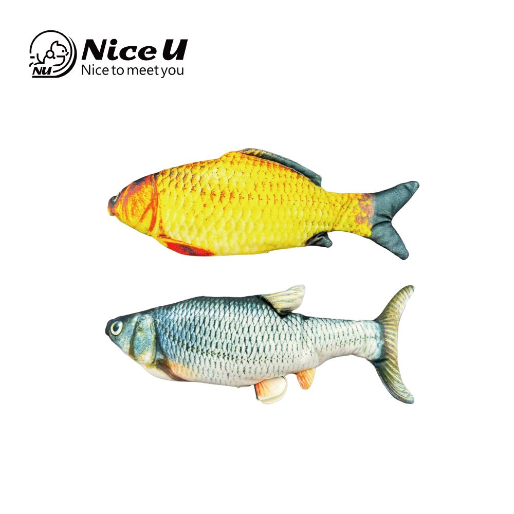 Nice U 【NiceU毛樂趣】充電式仿真電動魚(黃色/灰色)