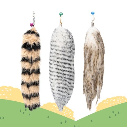 貓本屋 勾扣式 仿真動物尾巴 逗貓棒替換頭