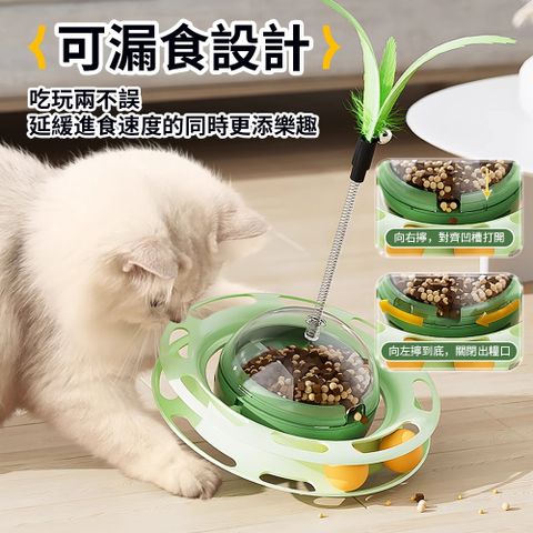 Petfun 不倒翁轉盤漏食器   貓玩具自嗨解悶逗貓棒 寵物用品