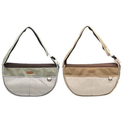 ParisDog 寵物外出條紋斜背包 M號