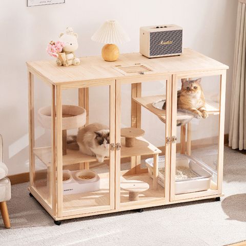 【HappyLife】貓別墅貓屋/三門D款 (Y12203)