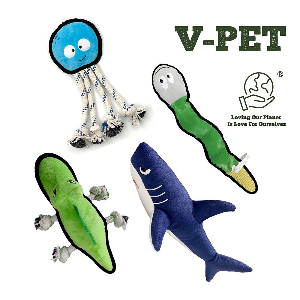  耐咬耐磨玩具 V-PET 玩偶 共四款