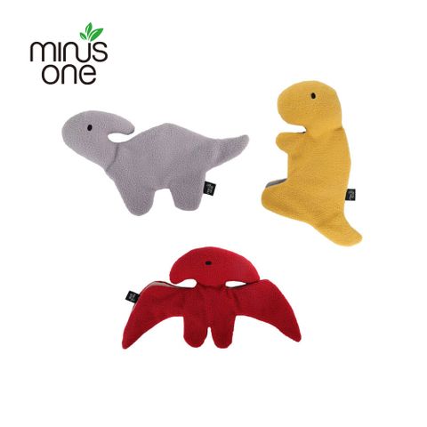 【Minus One 邁樂思】環保法絨系列-恐龍造型發聲響紙玩具／3件組