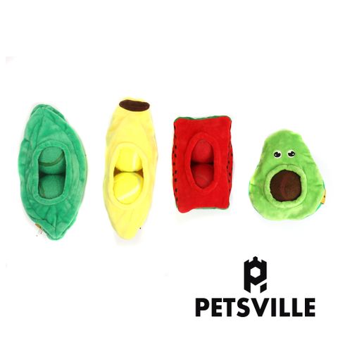 Petsville 派思維 蔬菜水果系列狗狗發聲互動玩具-大(4款任選)