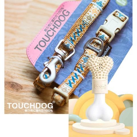 【寵物愛家】西西米亞抽象小型犬貓牽引帶+耐磨毛刺按摩玩具組