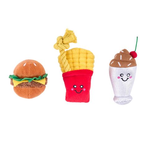 ZippyPaws 美味啾關係-迷你速食三寶 寵物玩具
