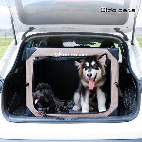 【Dido Pets】可折疊 車載透氣寵物籠-M號(PT154)