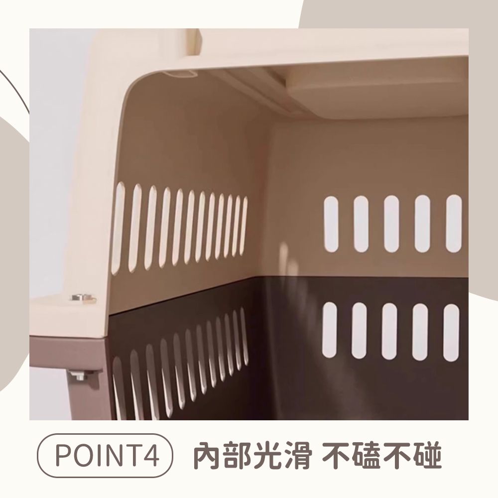 LUMAO 寵物外出籠/航空級運輸籠/搬運提籃 深灰2號(15公斤內適用)