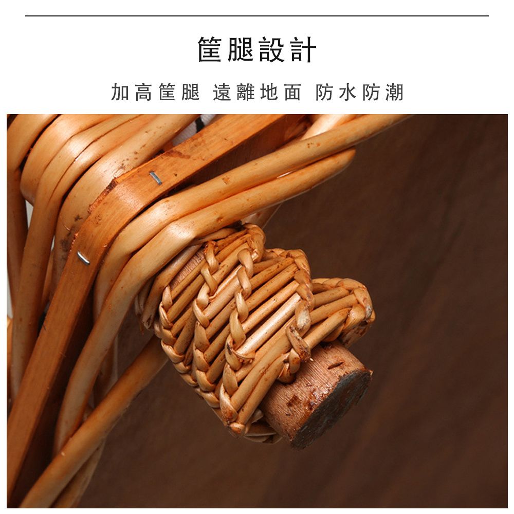  QIAOKE 藤編狗窩 可拆洗狗窩貓窩 冬天保暖墊狗房 編織寵物床 貓屋 大中小型犬 四季通用 56*40*24cm