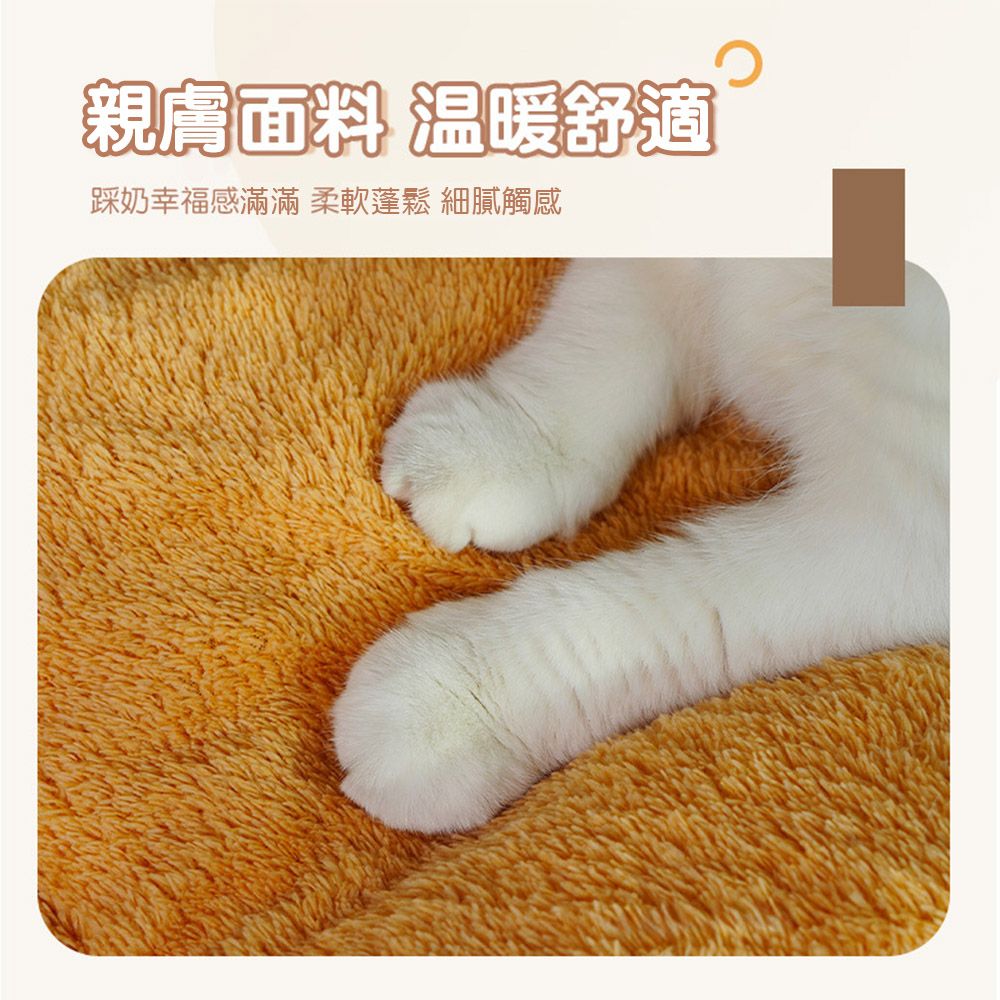 舒福家居 朵喵喵房子窩冬天保暖寵物窩 北極絨貓屋(貓房子/小狗窩/加大造型房子窩-咖色小熊款)