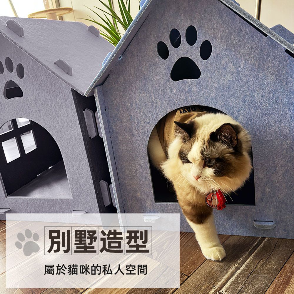 別墅造型屬於貓咪的私人空間