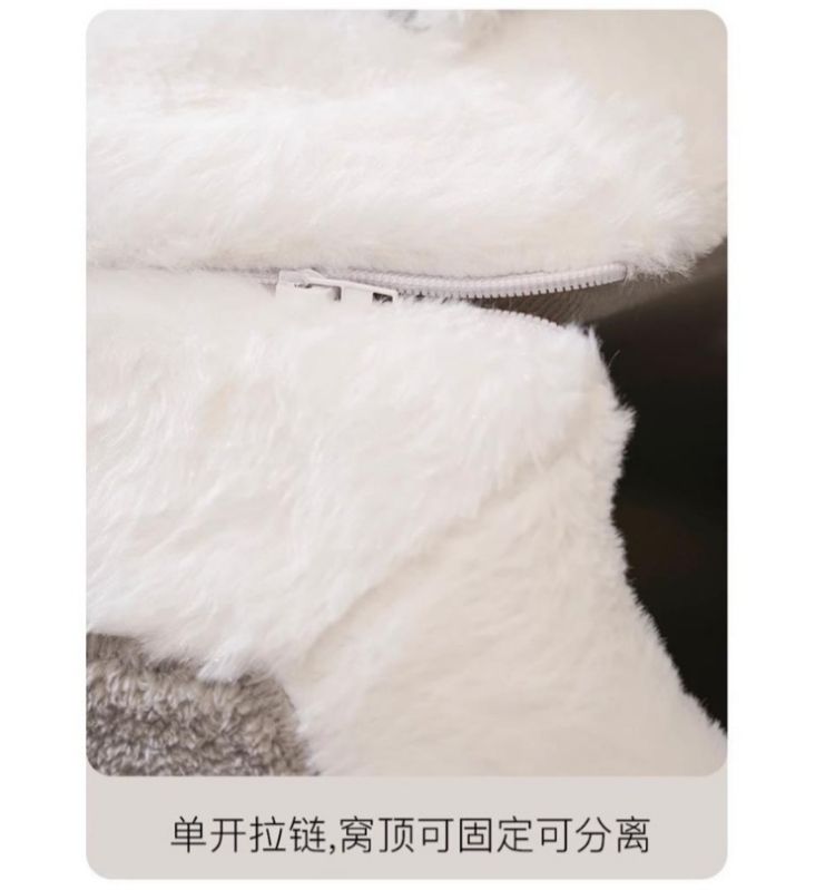 单开拉链,窝顶可固定可分离