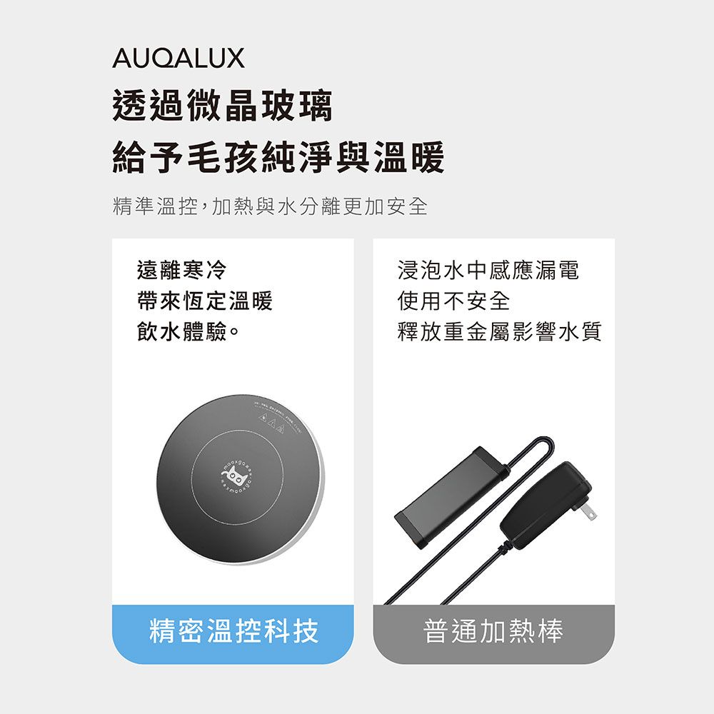 grantclassic 特經典 喝不停 AquaLux WarmFlow 寵物智能陶瓷飲水機專屬恆溫加熱盤底座