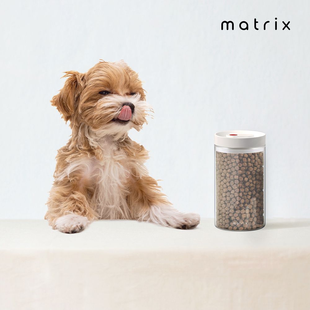  【Matrix】真空保鮮玻璃密封罐 400ml/寵物飼料/咖啡豆/儲物罐/分裝/收納/防潮/防霉/乾燥/耐高溫/簡約