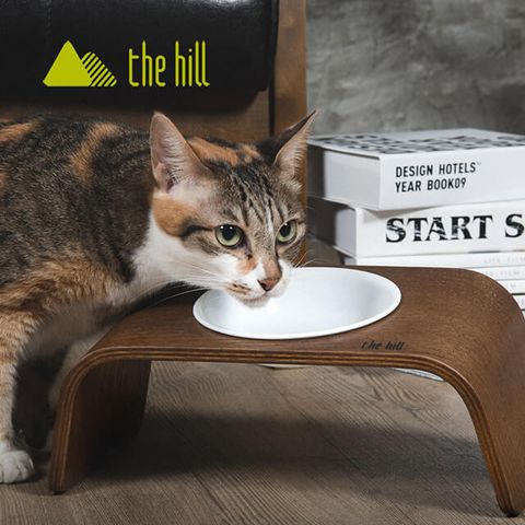 【the hill 樂丘】曲木寵物食器台 單口