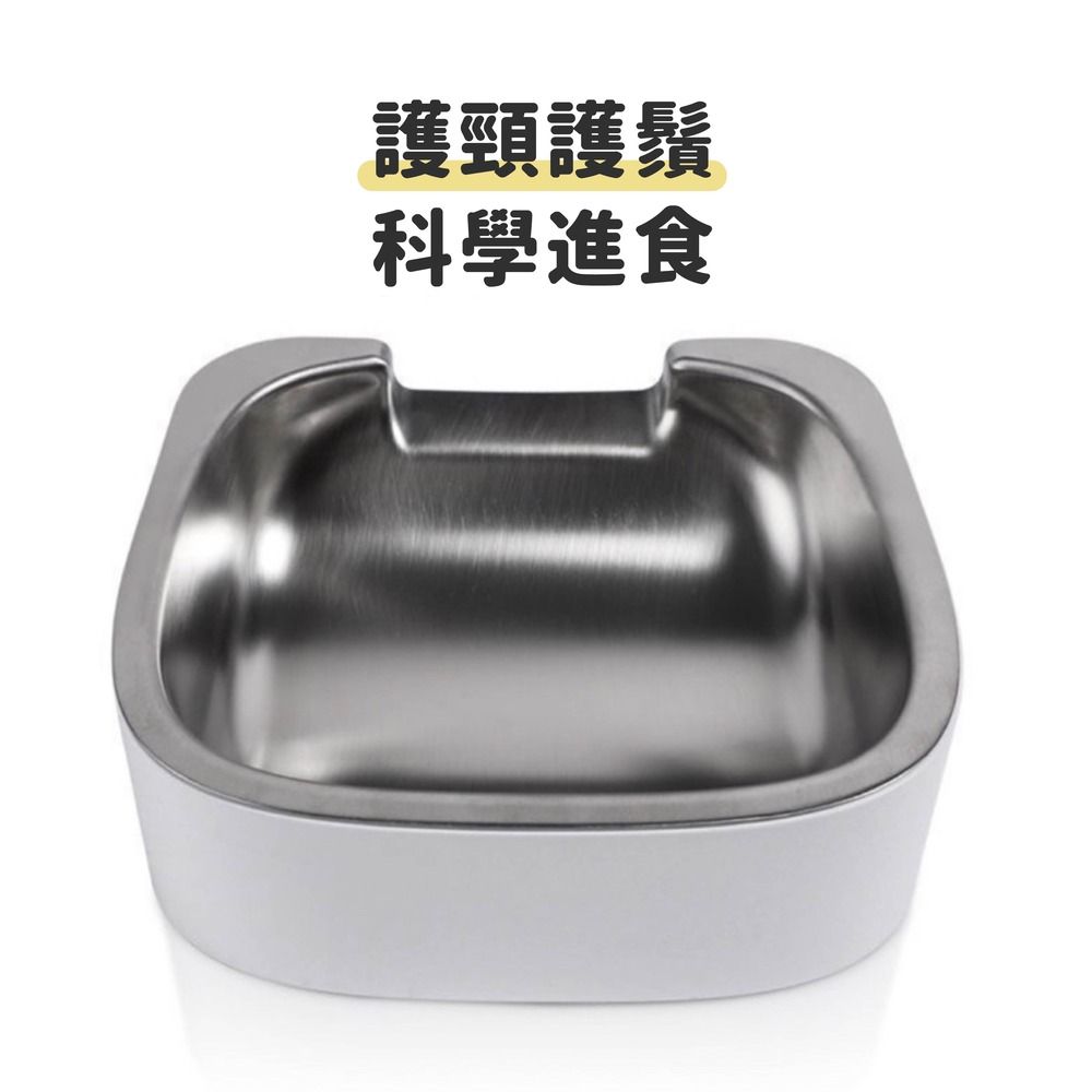  dudupet 玲瓏貓 寵物餵食器 專用不鏽鋼碗 不銹鋼+塑料兩用碗 飼料碗 寵物碗 食盆 易清洗 無塗層 耐高溫