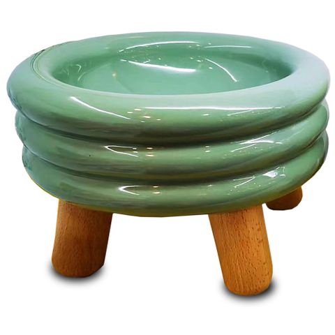 YSS 童話森林 高腳原木瓷碗 甜甜圈