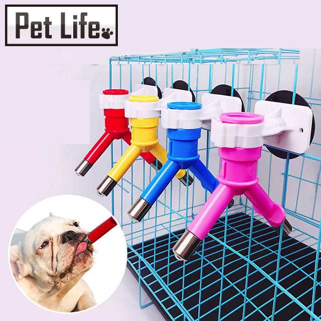 Pet Life   寵物貓狗專用不鏽鋼雙頭飲水器 黃