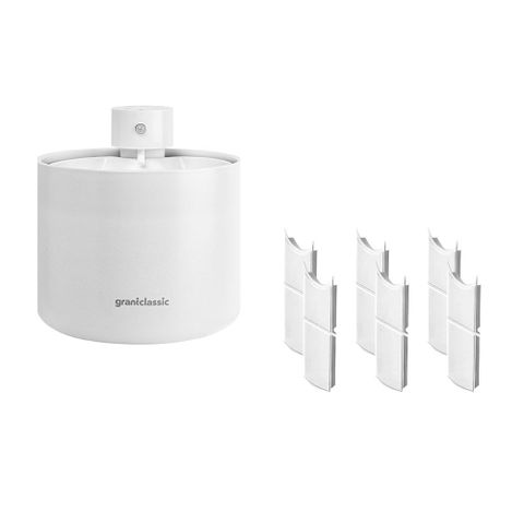 grantclassic 喝不停 AquaLux 寵物智能陶瓷飲水機+1年份 濾芯12入 貓狗智慧飲水機 高品質陶瓷