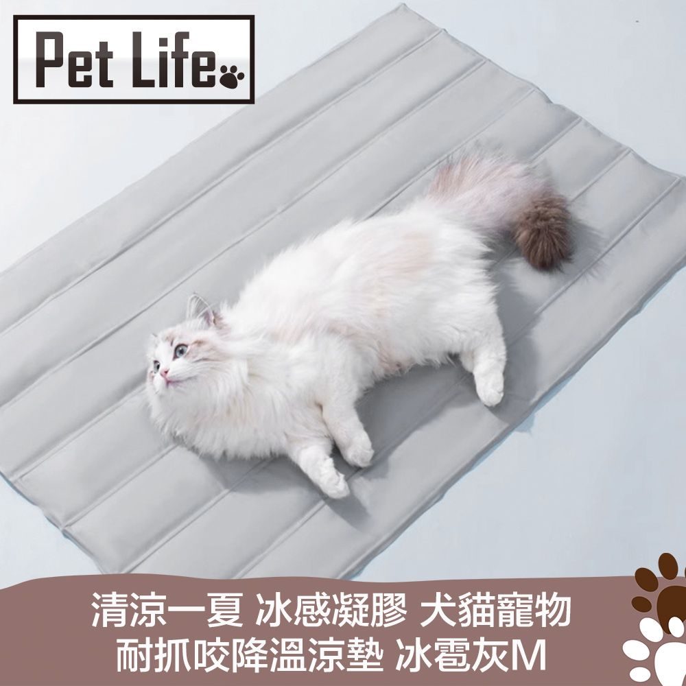 Pet Life  清涼一夏 冰感凝膠 犬貓寵物耐抓咬降溫涼墊 M