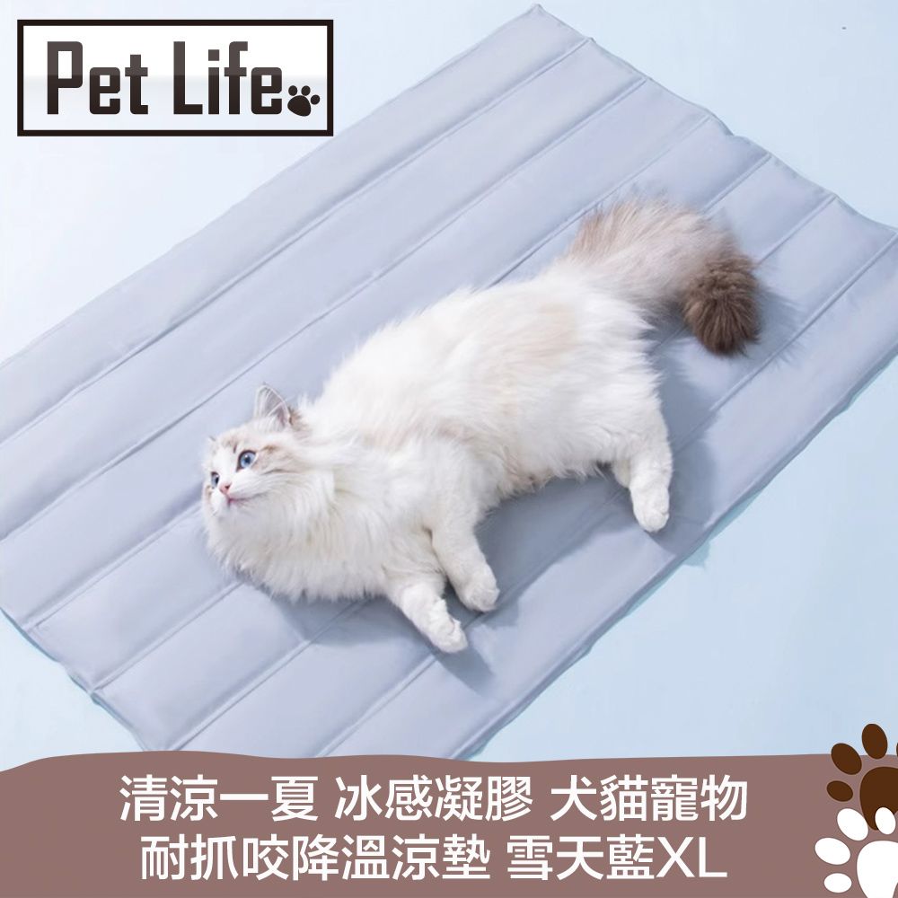 Pet Life  清涼一夏 冰感凝膠 犬貓寵物耐抓咬降溫涼墊 XL