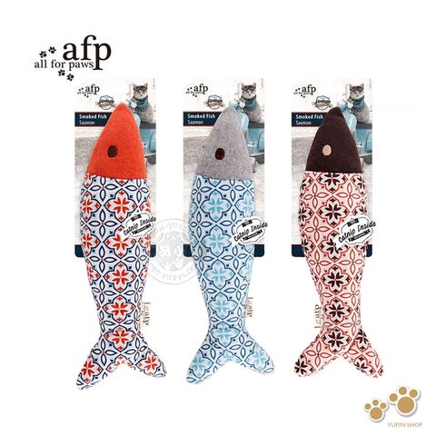 all for paws AFP afp 復古貓系列 煙燻花魚 柔軟毛絨 貓咪玩具 貓玩具 寵物玩具 貓草 貓薄荷 隨機出貨