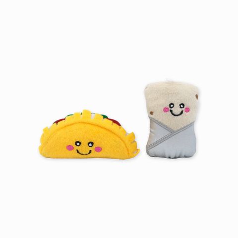 ZippyPaws 美味喵關係-墨西哥捲餅&amp;夾餅 貓咪玩具 (貓草玩具 貓玩具 互動 仿真玩具)