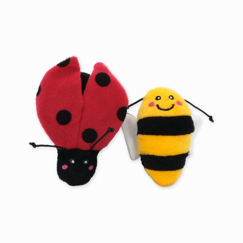 ZippyPaws 本喵要你陪-胡鬧瓢蟲&蜜蜂組 貓咪玩具 (貓草玩具 貓玩具 互動 仿真玩具)