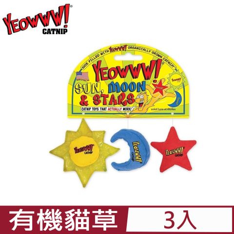 YEOWWW 美國!瘋狂貓100%有機貓草-日月星(3入) (7054)