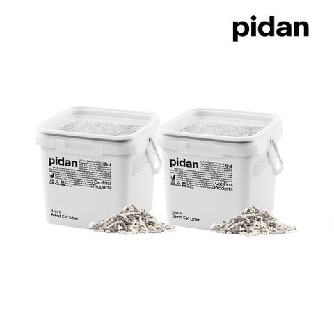 pidan 寵物貓砂│【3in1】原味豆腐&球形膨潤土&活性炭豆腐 - 三合一混合貓砂 - 5.2kg 超值2桶裝