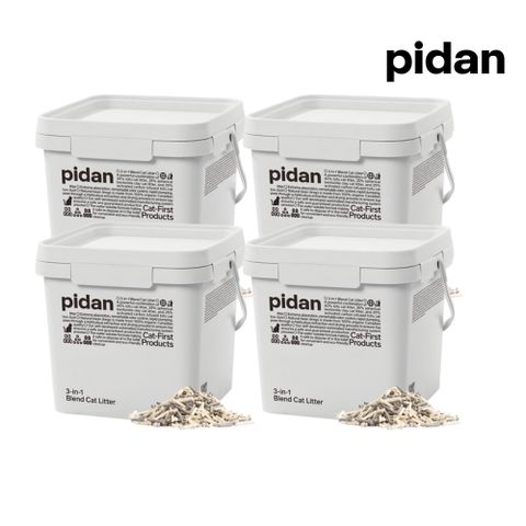 pidan 寵物貓砂│【3in1】原味豆腐&球形膨潤土&活性炭豆腐 - 三合一混合貓砂 - 5.2kg 超值4桶裝