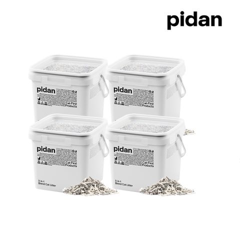 pidan 寵物貓砂│【3in1】原味豆腐&球形膨潤土&活性炭豆腐 - 三合一混合貓砂 - 5.2kg 超值4桶裝