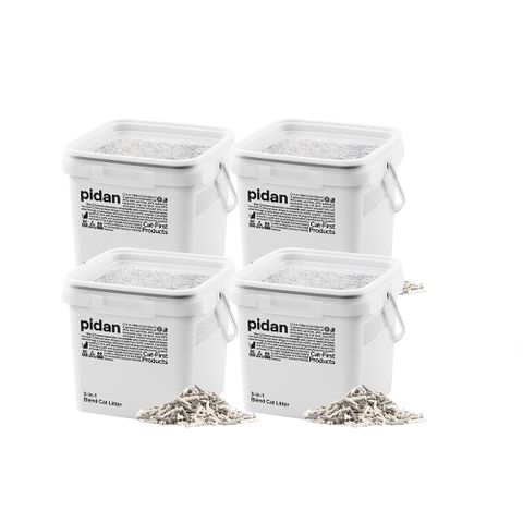 pidan 寵物貓砂│【3in1】原味豆腐&球形膨潤土&活性炭豆腐 - 三合一混合貓砂 - 5.2kg 超值4桶裝