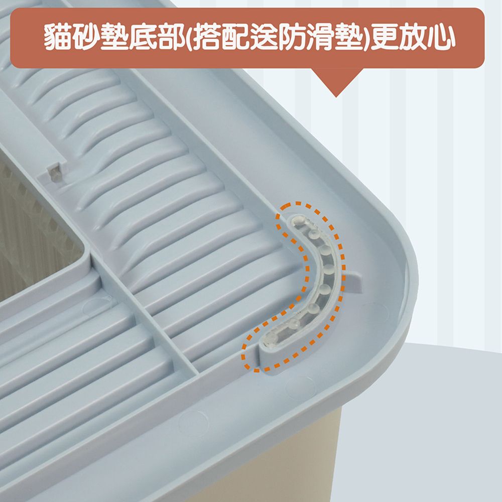  全封閉一體式貓砂盆/防外濺/大空間/寵物貓咪用品/貓便盆/貓廁所