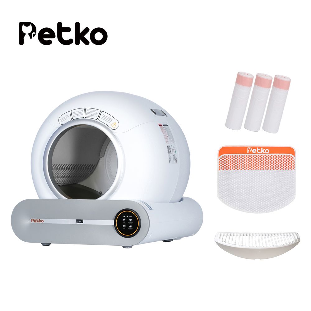 PETKO 佩可 智能貓砂機/貓砂盆_可APP遠端操控-清潔配件組合(贈垃圾袋x3/漏砂墊/控砂盒)
