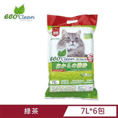 ECO 艾可 豆腐貓砂-綠茶 7L6包/箱