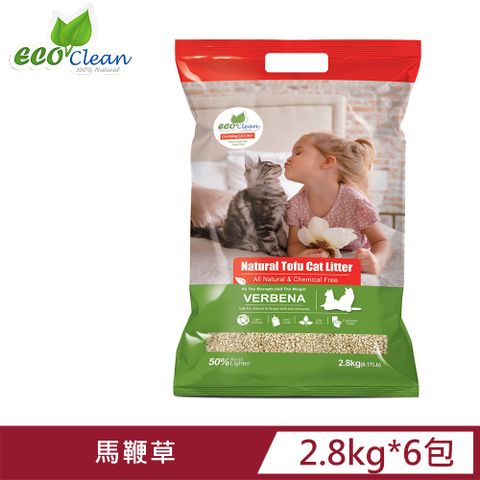 ■官方直營■【ECO艾可】天然草本輕質型豆腐貓砂-馬鞭草-6包/箱