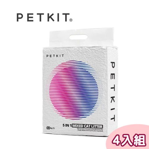 Petkit 佩奇 4入組5合1活性碳混合貓砂 7L 3.6KG 豆腐砂