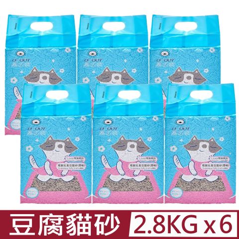 臭味滾 【6入組】ODOUT-極細顆粒1.5mm豆腐貓砂(原味) 7L約2.8KG