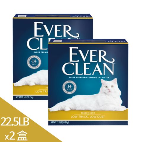 【EverClean 藍鑽】粗顆粒清香結塊貓砂22.5lb/10.2kg*2盒
