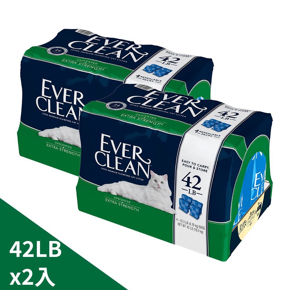 EVER CLEAN 藍鑽 【2入】【EverClean 】強效低敏結塊貓砂42lb - PChome 24h購物