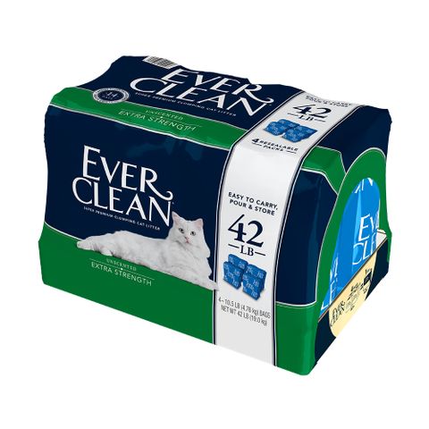 EVER CLEAN 藍鑽 低過敏結塊貓砂藍標42lb