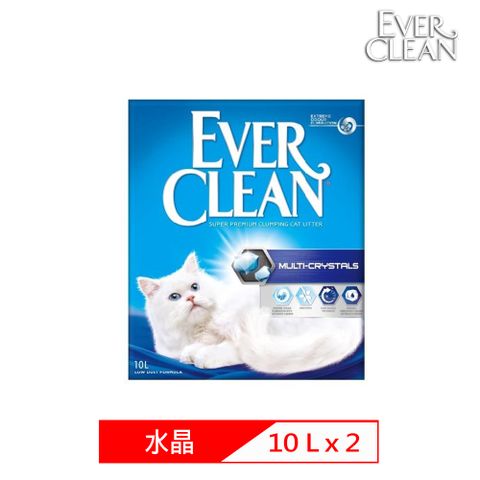 【2入組】EVER CLEAN藍鑽超凝結貓砂-水晶結塊貓砂 10L(9公斤)