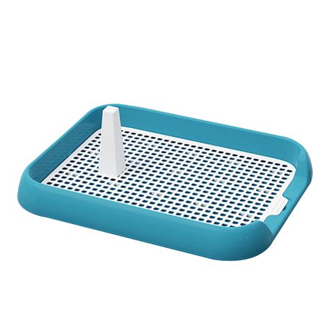 【大聯萌】防抓式平面便盆+公狗專用柱組合(4色可選)