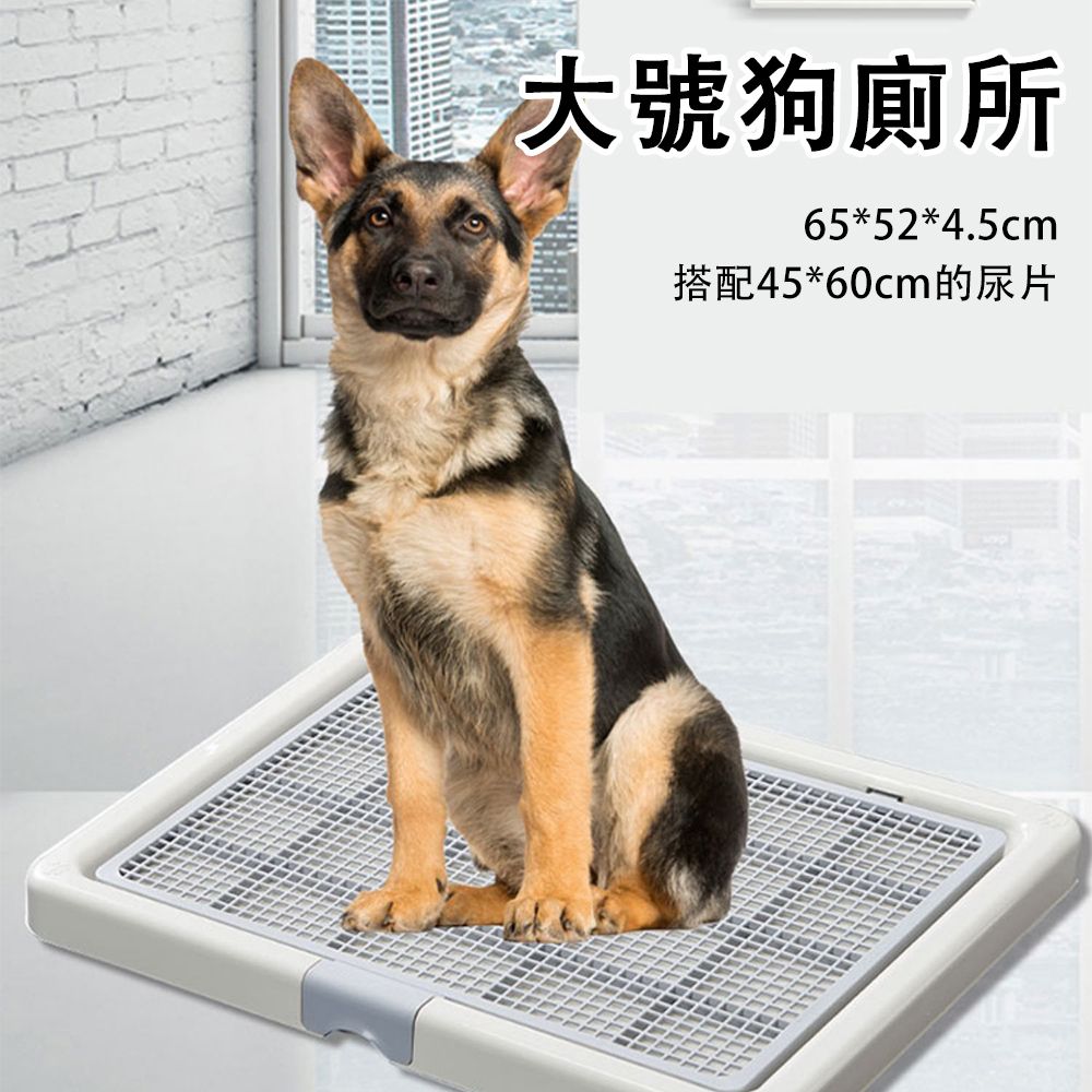  Smart Paws 白灰色65X52X4.5CM  方便清潔 掀開式大號狗廁所