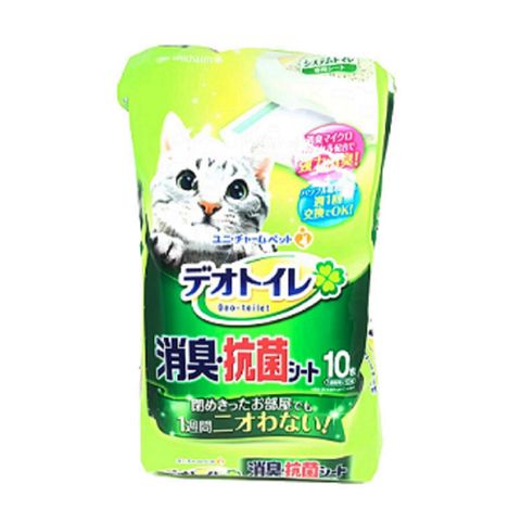 日本 Unicharm 雙層貓砂盆專用抗菌消臭尿布墊 10片