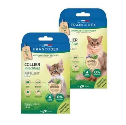 【法國法典】Francodex 綠野防水除蟲頸圈-幼貓
