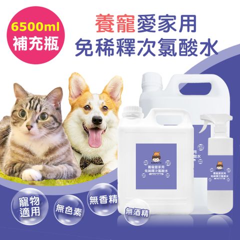 BUBUPETTO 毛孩愛家用免稀釋次氯酸水-6000mlx1+500mlx1(毛小孩 寵物 小家)